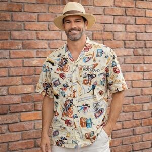 Vintage MGM Grand Scorpio Collection Shirt USA Made Large Graphic Print Cotton